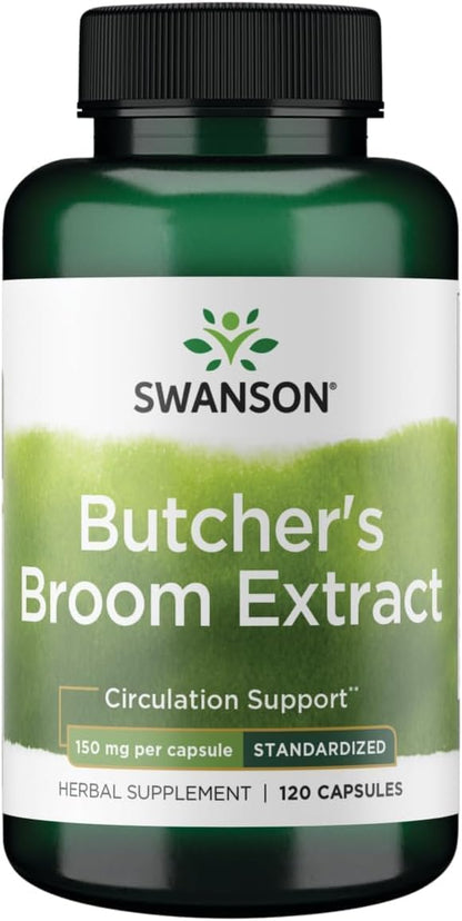 Swanson Butcher's Broom (Estandarizado) 150 mg 120 Cápsulas – Image 1