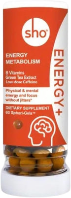 SHO Energy+ Focus Kit - Suplemento Vegano de Vitamina B con Matcha y Cafeína Natural (60 Cápsulas)