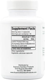 Supreme Nutrition Lectin Protect – 180 Cápsulas Vegetarianas (Pack de 2 Envases de 90)
