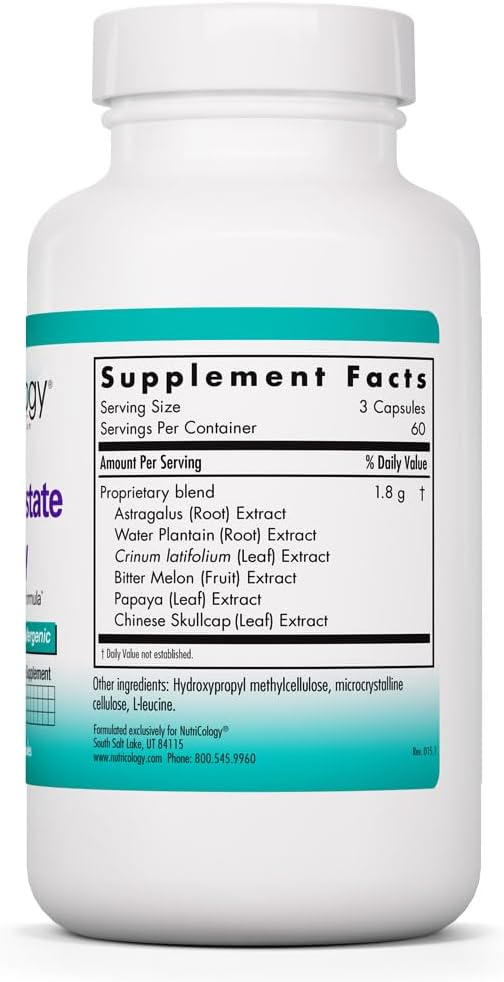 NutriCology Healthy Prostate & Ovary - Mezcla Herbal con Crinum Latifolium - 180 Cápsulas