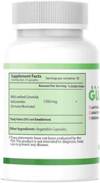 Nutrisalud Products Cápsulas de Guanábana Extra Potente 1350mg por ración. Set de 2 frascos con 90 cápsulas cada uno.