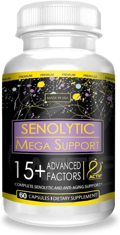 ACTIF Senolytic Support con 15+ Factores Avanzados - No Transgénico, Absorción Rápida, 60 Cápsulas