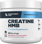 Transparent Labs Creatine HMB - Creatina Monohidrato con HMB, Fresa Limón (30 dosis)