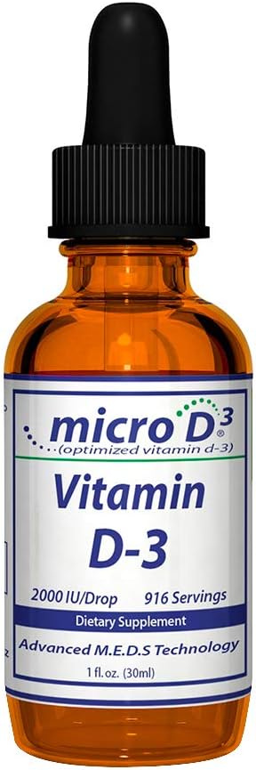 Nutrasal Micro D3 Gotas de Vitamina D3 - Alta Concentración 2 Millones UI - 30 ml