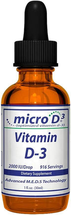 Nutrasal Micro D3 Gotas de Vitamina D3 - Alta Concentración 2 Millones UI - 30 ml