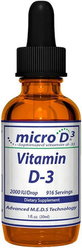 Nutrasal Micro D3 - Gotas de Vitamina D3, Alta Concentración (2 millones UI), 30 ml