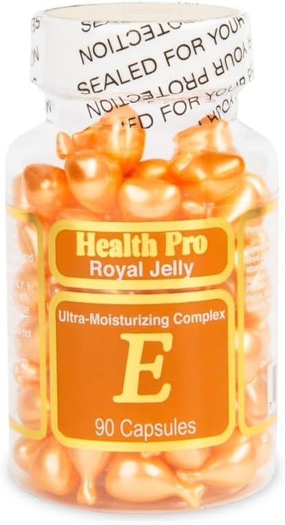 Aceite de Vitamina E y Jalea Real para la Piel, 90 Cápsulas