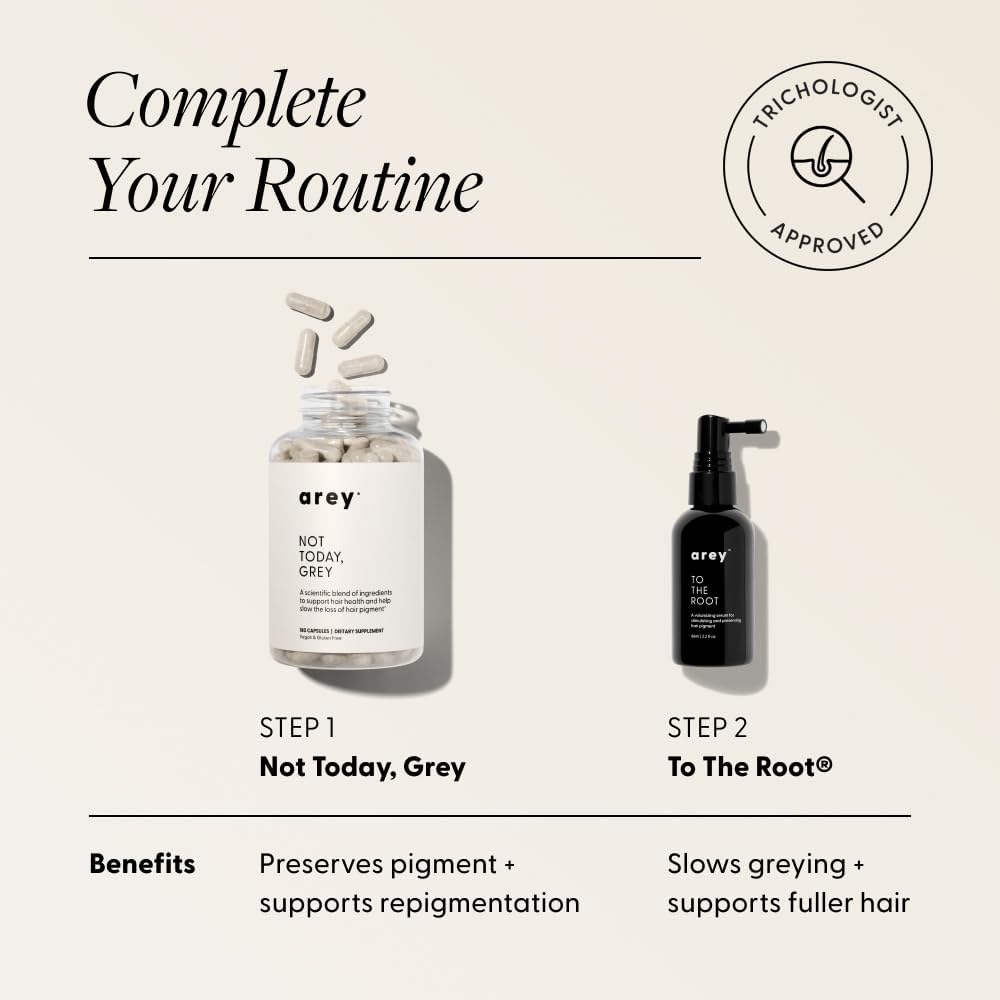 Arey Not Today Grey – Suplemento Capilar Diario con Biotina, Vitaminas B y D (3 Meses)