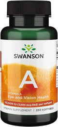 Swanson Vitamin A 10,000 IU (3,000 mcg RAE) - 250 Softgels