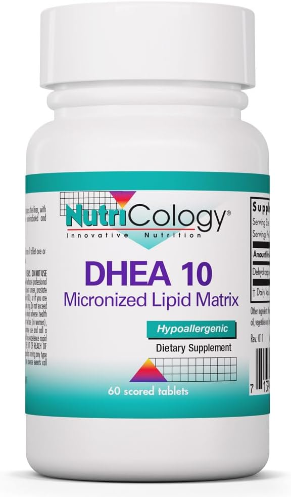 Nutricology DHEA 10 mg - Lipid Matrix Tablets - 60 Count