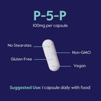 BESTVITE P-5-P 100mg (120 Cápsulas Vegetarianas) - Forma Coenzimada de Vitamina B6