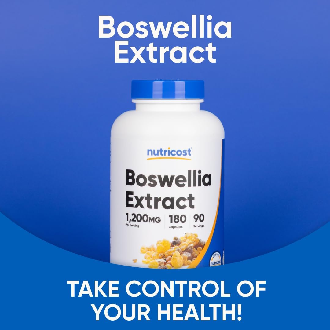 Nutricost Extracto de Boswellia 180 Cápsulas – 90 Dosis – Vegano, Sin Gluten