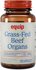 Equip Órganos de Res Alimentados con Pasto - Extracto de Hígado, Riñón y Corazón Liofilizado - Suplemento Multivitamínico Natural (30 dosis)