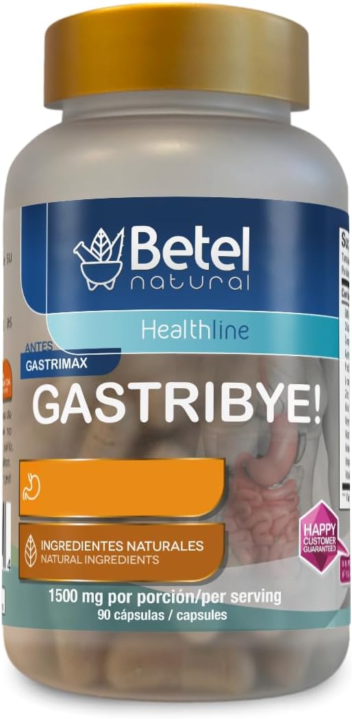 Betel Natural Premium Gastribye Cápsulas – Soporte Natural para el Estómago – 1500 mg