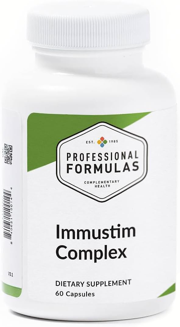 Fórmulas Profesionales Immustim Complex - Glándulas Liofilizadas con Apoyo Sinergístico para la Salud Inmunológica, la Salud Respiratoria y el Equilibrio Inflamatorio Normal - Hipoalergénico, Sin Gluten, 60 Cápsulas