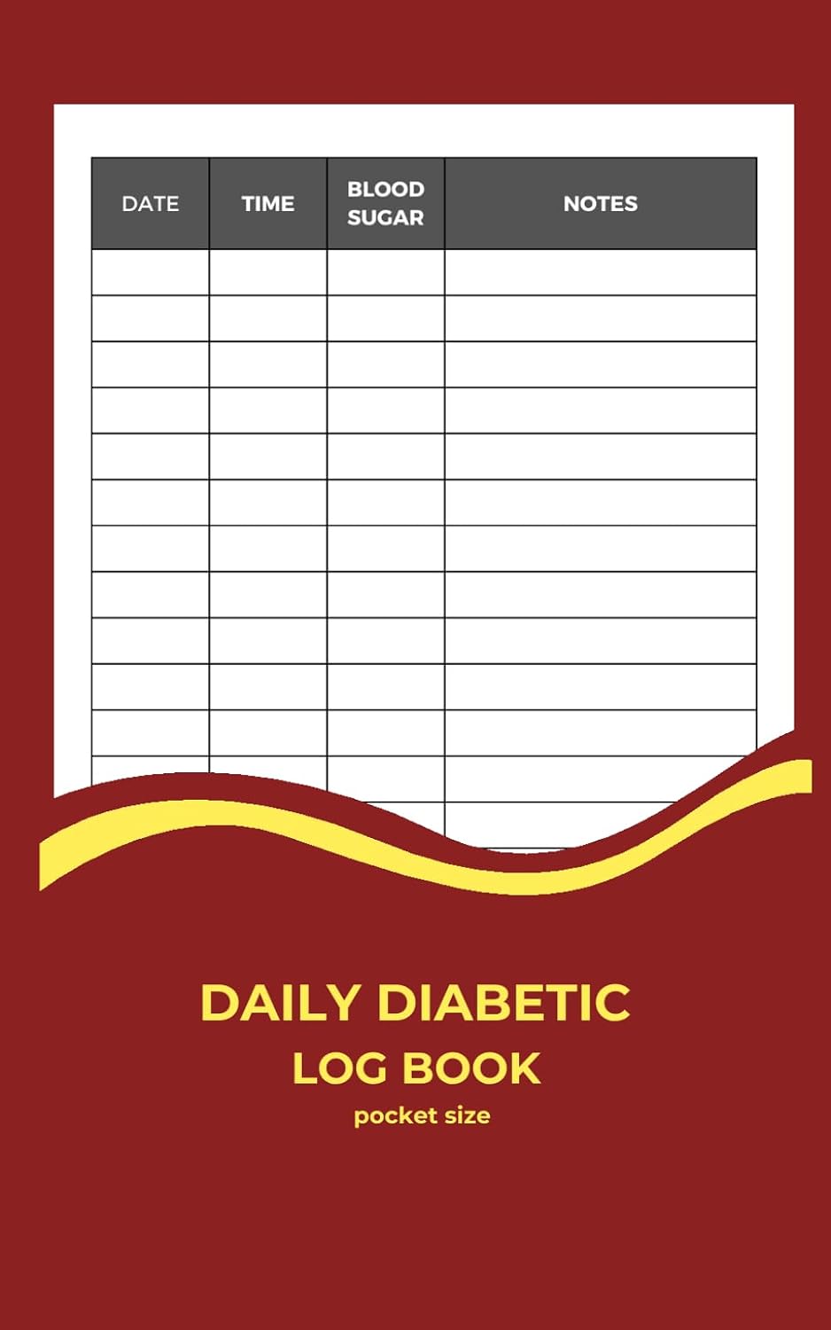 Daily Diabetic Log Book Pocket Size: Blood Sugar Log Book | Daily Diabetic Glucose Tracker Journal Book | Blood Sugar, Diabetes, Monitoring Diary