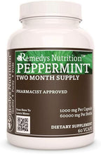 Remedy’s Nutrition Hoja de Menta Piperita – 1000 mg, 60 Cápsulas Veganas – Suplemento Herbal