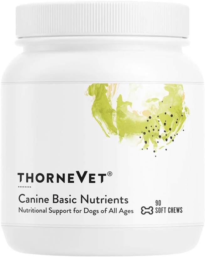 ThorneVET Canine Basic Nutrients – Suplemento Multivitamínico para Perros, 90 Masticables Blandos