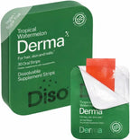 DISO Derma – Tiras Orales de Biotina para Cabello, Piel y Uñas, Sabor Sandía Tropical, 30 Unidades
