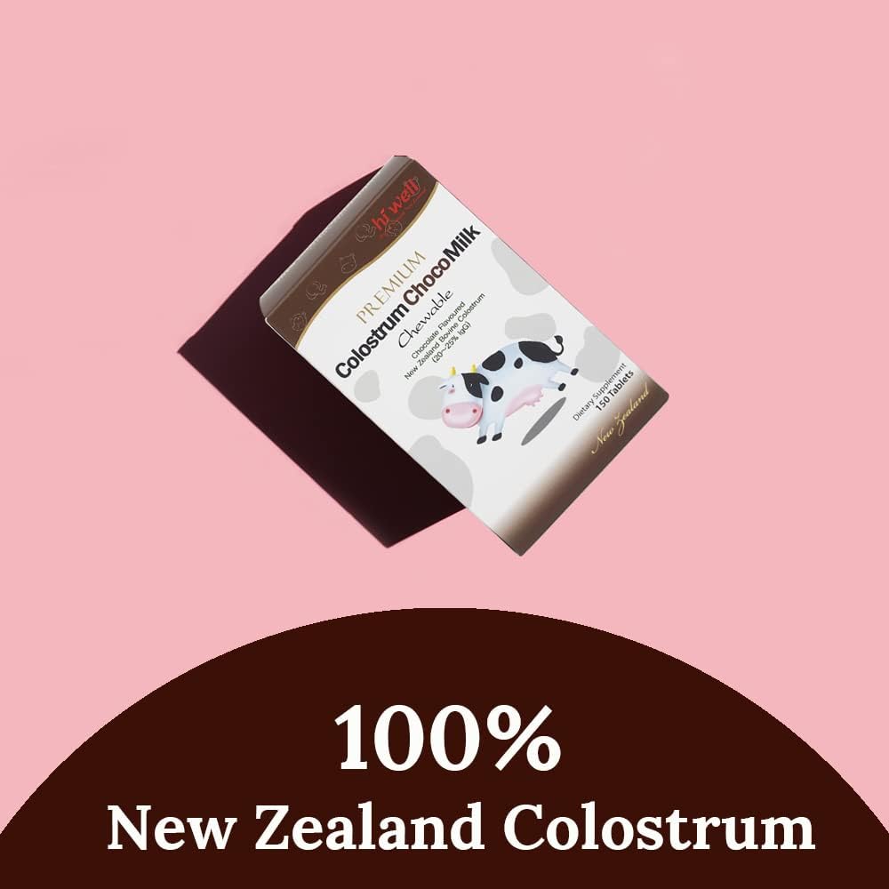 (Pack de 3) Hi Well Premium Grass-Fed Colostrum Choco 150 Comprimidos