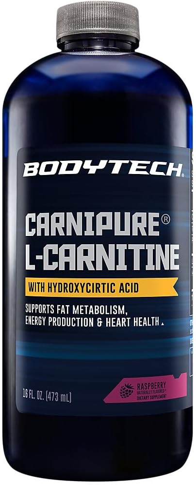 BodyTech L-Carnitine 1100mg - Supports Energy Metabolism - Raspberry Flavor (473 ml)