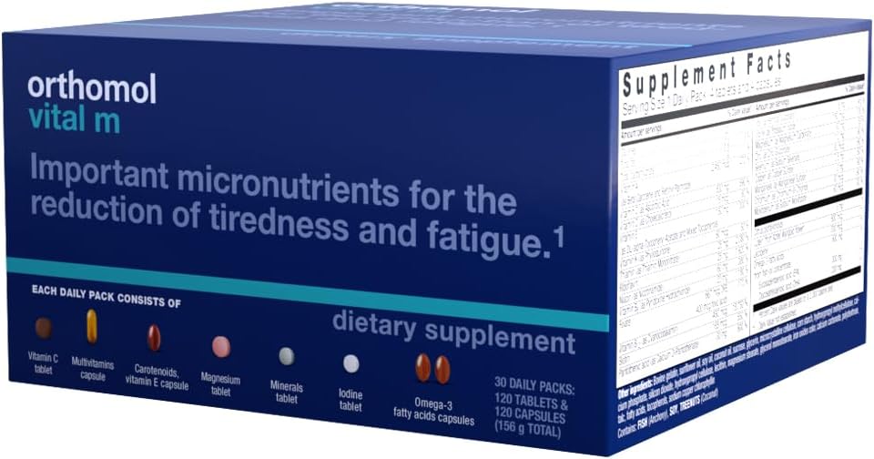 Orthomol Vital M Multivitamínico para Hombres, 30 Sobres