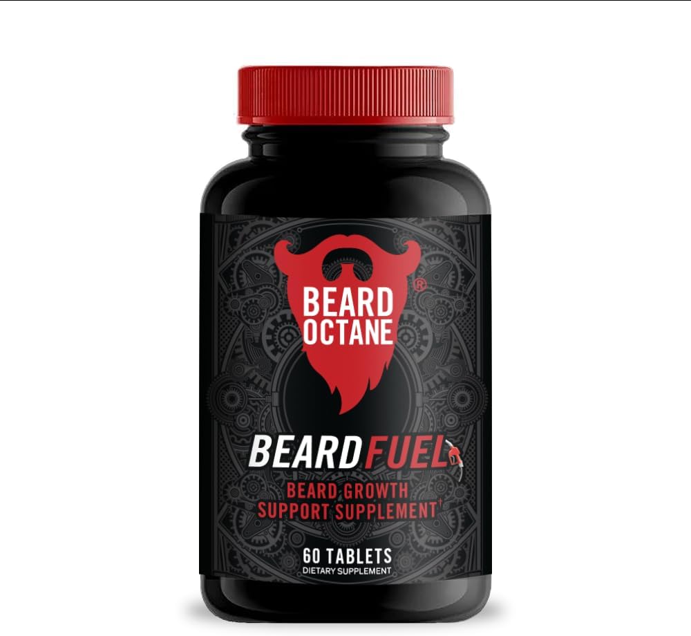 Beard Octane Beard Fuel – Suplemento para Barba con Biotina y Colágeno – 30 Días