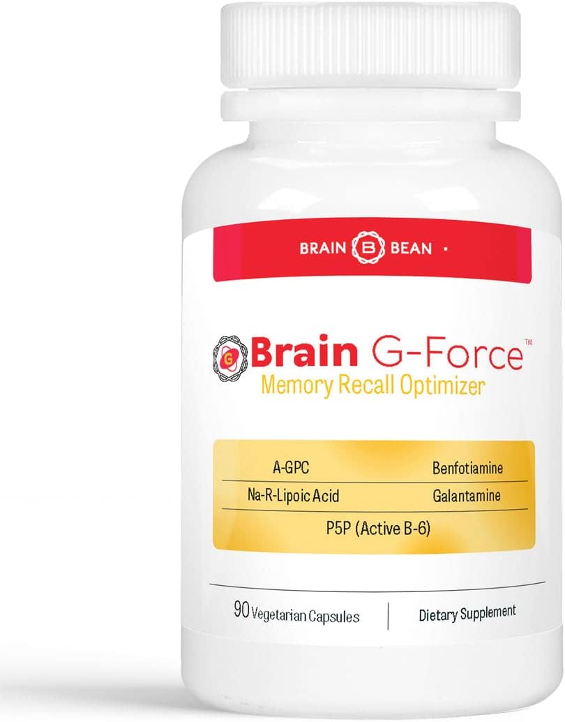 Brain G-Force | Suplemento para la Función Cognitiva | con Galantamina, Ácido R-Lipoico, A-GPC y Benfotiamina | 45 Servicios