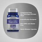 Piping Rock Vinpocetina 30 mg | 90 Cápsulas | Suplemento de Alta Potencia | No-GMO, Sin Gluten