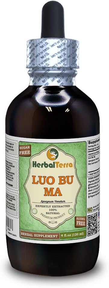 Luo Bu Ma (Apocynum Venetum) Glicerita sin Alcohol - Extracto Líquido para Perros - 120 ml