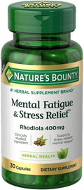 Nature's Bounty Rhodiola 400 mg Cápsulas para Estrés y Fatiga Mental (30 cápsulas)