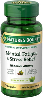 Nature's Bounty Rhodiola 400 mg Cápsulas para Estrés y Fatiga Mental (30 cápsulas)