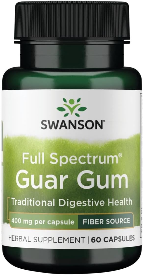Swanson Full Spectrum Guar Gum 400 mg 60 Cápsulas (Pack de 2)