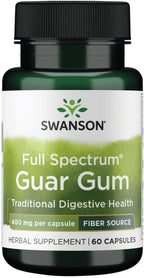 Swanson Full Spectrum Guar Gum 400 mg 60 Cápsulas (Pack de 2)