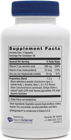 NeuroScience ImmuWell - 90 Cápsulas - Complemento Inmunológico y Cognitivo con Vitamina C, Zinc y Saúco