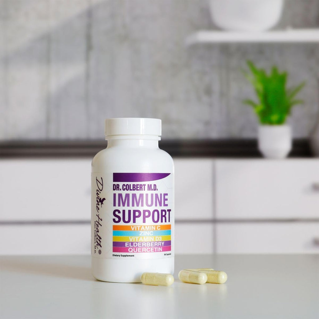 Dr. Colbert MD Immune Support - Apoyo Inmunológico con Vitamina D3, Zinc, Vitamina B, Vitamina C y Saúco, 90 Cápsulas