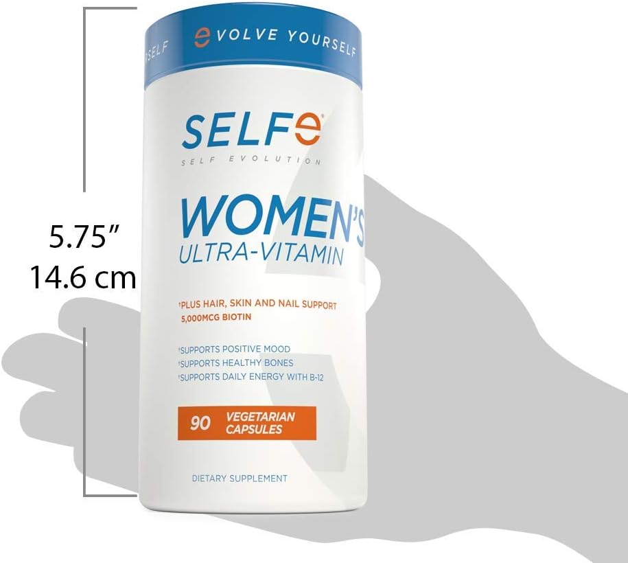 Selfevolve Women's Ultra-Vitamin Multivitamínico para Mujeres - Mezcla de Nutrientes Esenciales con Saúco, Vitamina C, Zinc y Vitamina D - 90 Cápsulas Vegetarianas