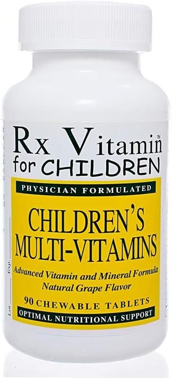 Rx Vitamins Multivitamínico Infantil - 90 Comprimidos Masticables Sabor a Uva