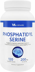 ML Naturals Fosfatidilserina 200 mg - 120 Cápsulas Vegetales - No-GMO - Apoyo Cognitivo