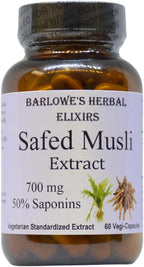 Barlowe's Herbal Elixirs Safed Musli - 60 Cápsulas Veganas - 700 mg por Cápsula
