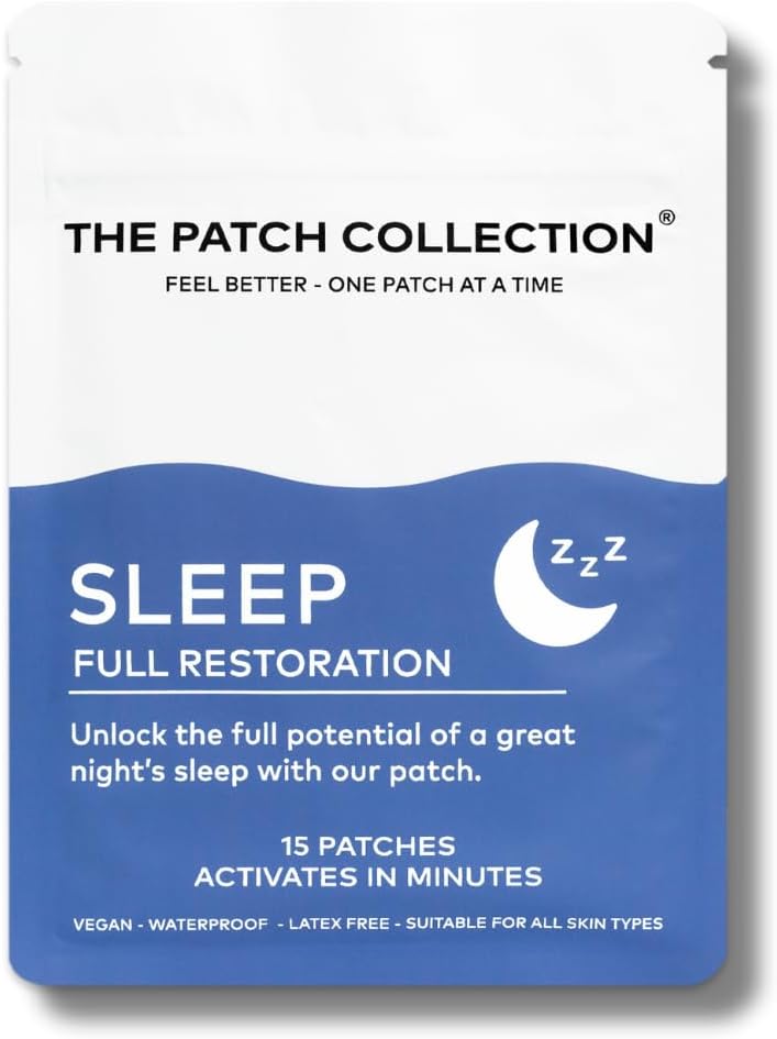 The Patch Collection® - Parches de Ayuda para el Sueño Profundo | Melatonina, Valeriana, Pasiflora, Magnesio | Vegano, Impermeable, Sin Látex (Pack de 15)