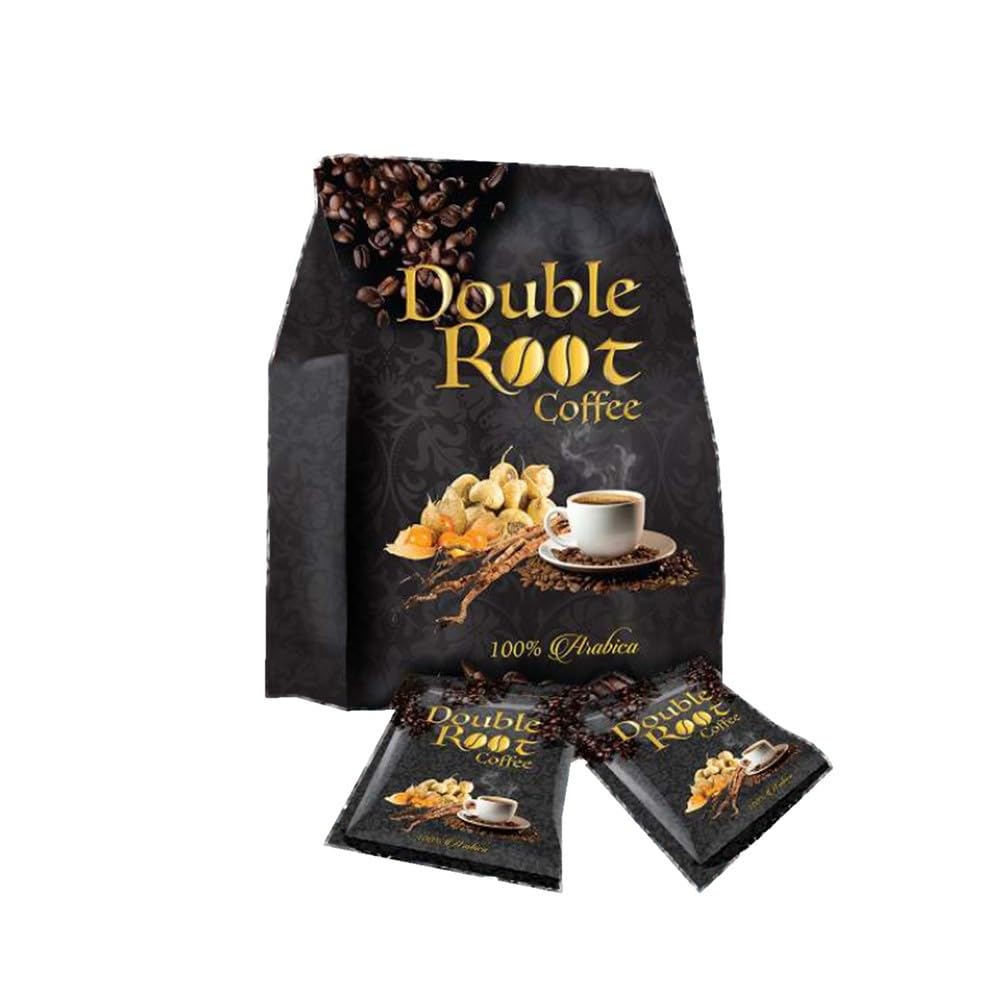 Double Root Coffee Arabica Cafe Energy Support - 3 Paquetes (6 Sobres/Paquete)