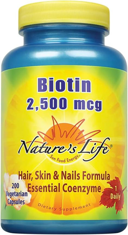 Nature's Life Biotina 2500mcg | Cabello, – El metabolismo energético normal. – Image 6
