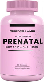 Research Labs Vitaminas Prenatales para Mujeres: Ácido Fólico Metilado 6x Más Biodisponible | Apoya el Desarrollo Saludable