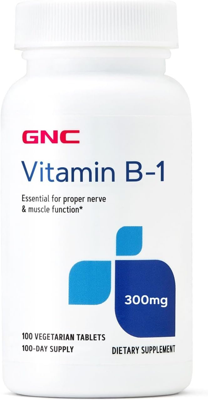 GNC Vitamina B-1 300 mg - 100 Tabletas Vegetarianas