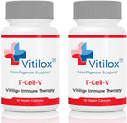Vitilox Vitiligo T-Cell-V Cápsulas de Terapia Inmunitaria - Suministro para 4 meses