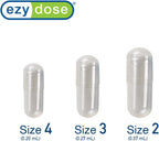 EZY DOSE Cápsulas de Gelatina Vacías Tamaño 2 (0.37 mL) - 500 Unidades