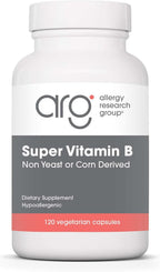 ARG Supervitamina B - Complejo B Completo con Coenzimas B2 y B6 - Hipoalergénico - 120 Cápsulas