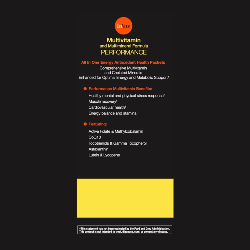 Invite Health Performance Vitamin - Multivitamínico Diario Completo para Deportistas