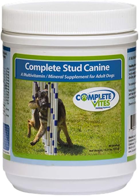 CompleteVites Stud Canine – Complemento vitamínico y mineral para perros reproductores (más de 25 lbs) – 315g